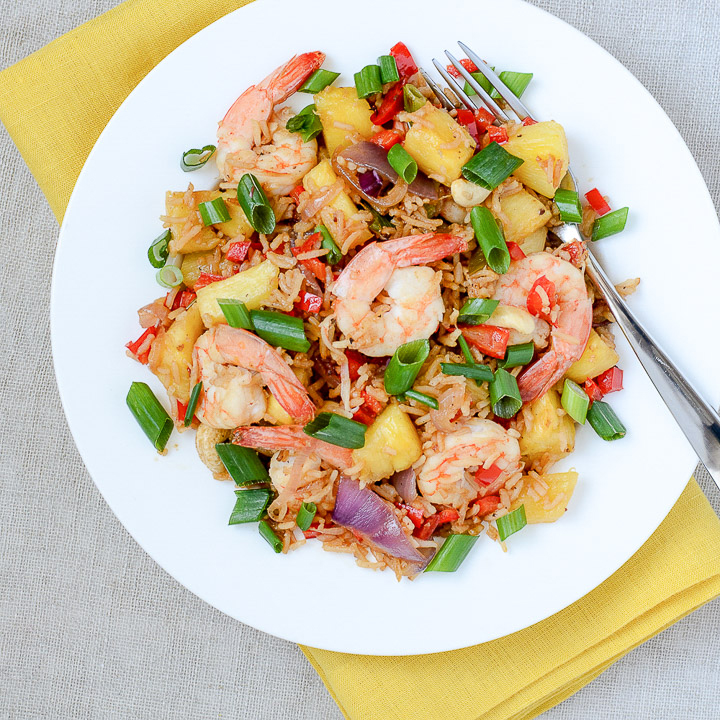 Thai Pineapple Fried Rice with Shrimp